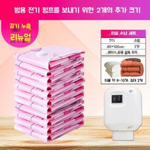 이불 의류 압축기 기숙사 가정용 자동 휴대용 미니 전기 진공 펌프, 3종 세트(100x80)2ea+압축기