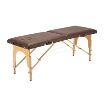 접이식 미용베드 마사지침대 고급원목 폭 70cm 아이보리 브라운 블랙 3컬러 경락 스포츠 반영구, 원목 높이조절형 브라운