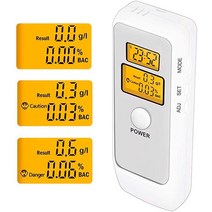 음주측정기 전문 디지털 호흡 알코올 테스터 음주 측정기 alcotester with clock for alcohol level testing 자동차 가제트 품질, 백라이트 박스 포함