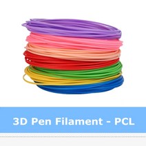 다색 175mm 1KG 3D 펜 PCL 플라스틱 필라멘트 저온 사용, 16 은