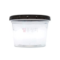 다회용 원형용기세트(대) TY 115파이 스크루(검정 뚜껑) 투명 360개, 단품, 단품
