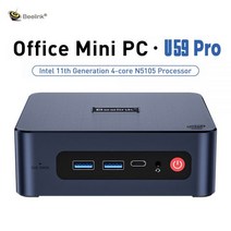 Beelink-U59 PRO 윈도우즈 11 미니 PC 인텔 셀러론 N5105 듀얼 채널 DDR4 8GB 256GB 1000M WiFi5 bt4 0 데스크탑 게이머 PC 컴퓨터, CHINA, Intel Celeron N5105 + EU, 8GB 512GB