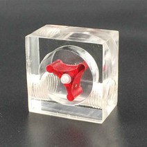 2 Way G1/4 Thread 3 Impeller Easy Install Measuring Tools Flow Meter Acrylic Indicator Office Durabl, 03 Red  Square