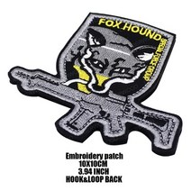 금속 기어 솔리드 폭스 하운드 엠블럼 패치 폭스 하운드 유니폼 스티커 배지 force, ak47 그레이