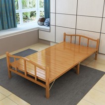 접이식 대나무 평상 야외 대나무 침대 대청마루 야외 베란다 테이블, 폭 100x 길이 197cm 와이드 브라운