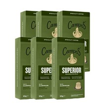 캄포스 수페리어 알루미늄 커피 캡슐 10개 Campos Superior Aluminium Coffee Capsules, 6팩