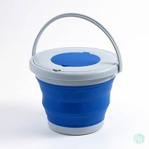 접이식 버킷 5L 블루 캠핑버킷 세차통 워시버킷 캠핑설겆이