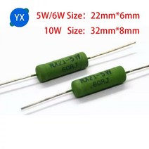 5PCS RX21 6W 10W 권선 저항 5% 0.1R 0.5R 1R 4.7R 10R 18R 20R 22R 24R 27R 30R 33R 36R 47R 100R 220R 470R 1, 10W 10R