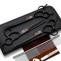 커브 요술가위 민가위 강아지 얼굴컷 셀프 홈케어 숱, 7 인치 보라색 정장