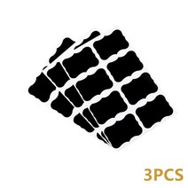 3/5/10Pcs 벽 스티커 칠판 부엌 항아리에 대 한 흰색 액체 분필 펜 편리한 이동식 마크 펜 편지지, 09 B Black Sticker 3PC