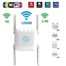 와이파이에그 휴대용와이파이 lte 라우터 데이터에그 1200Mbps 와이파이 리피터 익스텐더 5G 2.4G 미니 장거리 부스터 신호 AP WPS Eesy 설정, US Plug_WHITE