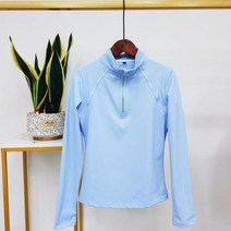승마용품 장비 용 승마 상의 긴팔 티셔츠 지퍼 스포츠 셔츠 에쿼 션 의류, S, Jeansblue