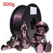 3D프린팅 필라멘트 PLA 반짝이 3D 프린터 필라멘트 금속-승화 제품처럼 빛나는 재료 인쇄용 1.75mm DIY 용, 02 Magic purple- 500g