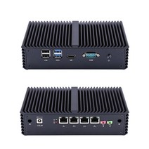 Qotom 미니 PC 4 lan 코어 i3 i5 i7 Opnsense 방화벽 팬리스 Linux 우분투 서버 컴퓨터 Q355G4, 02 Q335G4 i3-5005U, 05 8G RAM 32G SSD