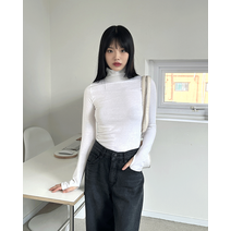 [기본템추천] 르와 기모 핸드 워머 목 폴라 티셔츠