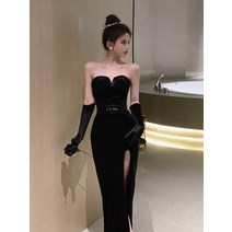 원피스 스몰 이브닝 연주 드레스 디너 파티 셀프웨딩