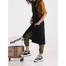 생활방수 앞트임 버클 사이즈 조절 캔버스 앞치마, BLACK, 1세트