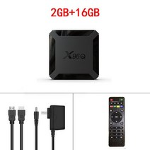 정품 안드로이드 스마트 TV 박스 Allwinner H313 쿼드 코어 CPU 스트리밍 미디어 플레이어 4K 24G 와이파이 넷플릭스 유튜브 TV 프리픽스 X96Q, 11.Eu 플러그  2GB 16GB