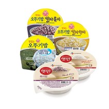 CJ 햇반 흰쌀밥 오뚜기 맛있는밥 현미밥 흑미밥 210g 12개/24개/30개 모음, 상세페이지 참조2, 오뚜기발아흑미 18개