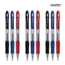 자바 파워그립 노크식 볼펜 0.5 0.7 1.0 mm, 1.0mm 흑색