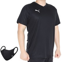 푸마 운동복반팔 브이넥반팔티 리가 코어 저지 703509-03 + 비코마스크