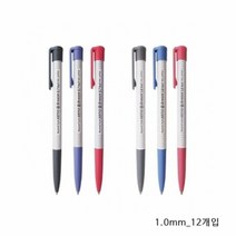 브리즈볼펜 필기감 좋은 사무용 필기구 볼펜 1.0mm 12개입, 단품
