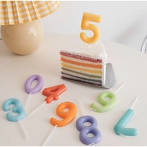 쁘아 파티초 빅 숫자초 이벤트초 예쁜 생일초, 1개, 4