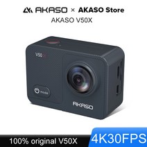 AKASO-V50 X 액션 카메라 네이티브 4K 와이파이 수중 40M EIS 손떨림 방지 캠 터치스크린 리모콘 방수, 02 standard  add 32G