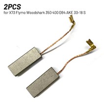견고한 2pcs 카본 브러쉬 6.2X11.2X29mm McCulloch 2200 체인 톱 X73 Flymo Woodshark 350 400 D94 앵글 그, 한개옵션0