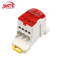 ukk80a 690v din rail terminal block split junction box one in many out distribution box high current, 노란색