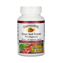 네츄럴팩터스 그레이프 시드 리치 포도씨 추출물 폴리페놀 Vitis vinifera 100 mg 베지캡슐 120정