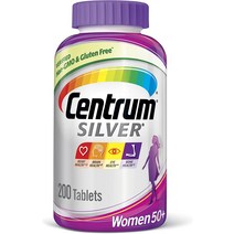 Centrum Silver 여성용 종합 비타민 50 Plus 비타민 D3 B 비타민 칼슘 및 항산화제가 포함된 종합 비타민/종합 미네랄 보충제 글루텐 프리 비 GMO 성분