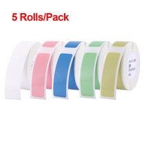 Niimbot D11 미니 블루투스 라벨 프린터 라벨 스티커 라벨지 12*40mm 160pcs, 타입 1 총 5롤