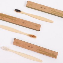 KC인증 제로웨이스트 대나무 칫솔 생분해 미세모 각인_1888EA, 1성인대나무-베이지, 본상품선택