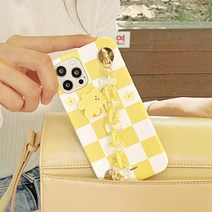 디핏 갤럭시 스윗베어 체인 패턴 3D곡면 하드케이스 체크 하드 파스텔 곰돌이 줄 스트랩 휴대폰 케이스 갤럭시노트/S/A기종
