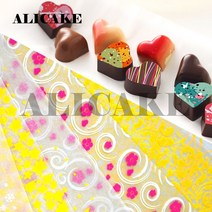 도자기전사지 색종이 도자기용전사지 10-50pcs 초콜릿 전송 종이 시트 a4 초콜릿 인쇄 베이킹 과자 제과 케이크 장식 도구 장식, 10개