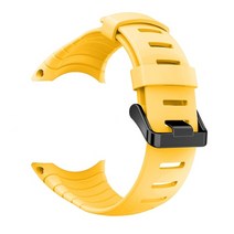 순토 다이빙컴퓨터시계 2022 트렌드 소프트 실리콘 교체용 손목 스포츠 밴드 suunto core용 금속 걸쇠 포함 suunto core용 smartwatch 시계 밴드, 노란색