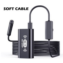 산업용 내시경 와이파이 내시경 카메라 8MM HD1200P IP67 방수 USB 검사 Borescope 8led 안 드 로이드 아이, 02 2m, 04 Black Soft Cable