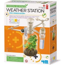 STEM 실험 놀이 키트 4M 기상 관측소 기후 변 지구 온난화 교육 장난감, 4M 기상 관측소 키트  기후 변화 지구 온난
