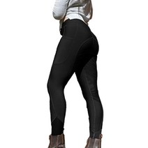 승마바지 승마복 실리콘패치 하이 웨이스트 바지 승마의류 탄성 승마 라이딩, S, 검은색