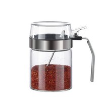 카페로메오 내열유리 손잡이 양념통 단품 + 스푼 (300ml 450ml), 1개, 300ml