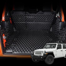 디케이몰 지프 랭글러 전용 퀄팅 가죽 카본 트렁크 풀매트 루비콘 사하라, 19-20년식, 스피커 무타입 7P