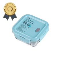 숨쉬는 밀폐용기 정사각 1호 340ml 유리 용기 이유식 냉동용기 냉장용기 내열 냉동밥