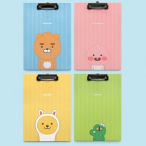 홈앤키즈 카카오프렌즈 리틀프렌즈 A4 클립보드 전표철 결재판 파일철 화일철 캐릭터 문구용품, 콘