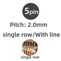 테스트 버닝 픽스처 피치 = 2.0mm 스탠드 PCB 클립 포고 핀 디버그 다운로드 프로그램 번 5 행 0 소켓, 02 5pinx1row