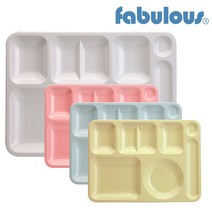 패블러스 친환경 국산 ALLOY PC 성인 식판, ALLOY 5찬 백색 대