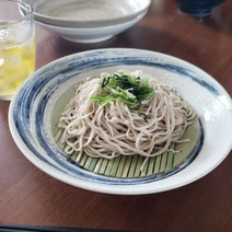 미노야키 일본 그릇 식기 대나무 받침 포함 메밀 세트 자루 소바 카레 접시 플레이트, 단일 옵션