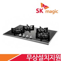 [전국무료설치/금액지원] SK매직 2구/3구/4구(285x485/560x430-440/560x480/728x495mm) 가스 레인지 쿡탑 렌지 모음 GRAB221K 외, LNG, 4구_블랙(코드식), GRAB430K(728x495)