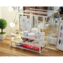 부산아크릴 뉴 2단 300폭 화장품 정리함, 1개