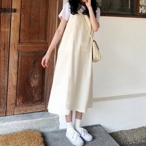 드레스날다 하늘색꿈처럼 뒷밴딩 민소매 롱 원피스 mops1144
